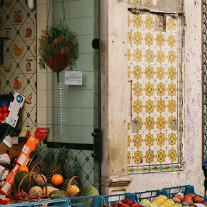 Photo d'un étal de marché